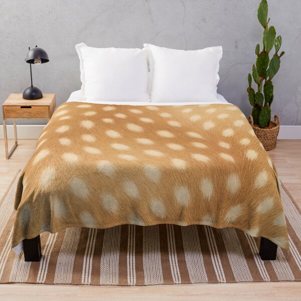 Item preview, Cozy Kiss Deer Blanket – Warm Deer Fur Pattern for Home Decor designed and sold by MAGICKEY2024.