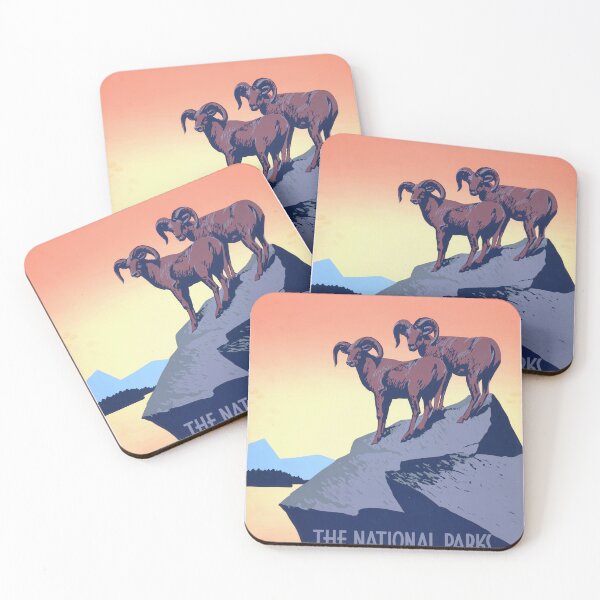 Item preview, Vintage WPA National Parks Poster | Bighorn Sheep Art Deco Print | 1930s Conservation Art | Wildlife Preservation Wall Decor designed and sold by artofuniverse.