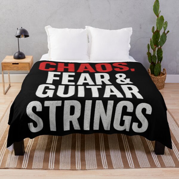 Item preview, CHAOS, FEAR & GUITAR STRINGS – Rock Music Quote. designed and sold by SaraSumi.