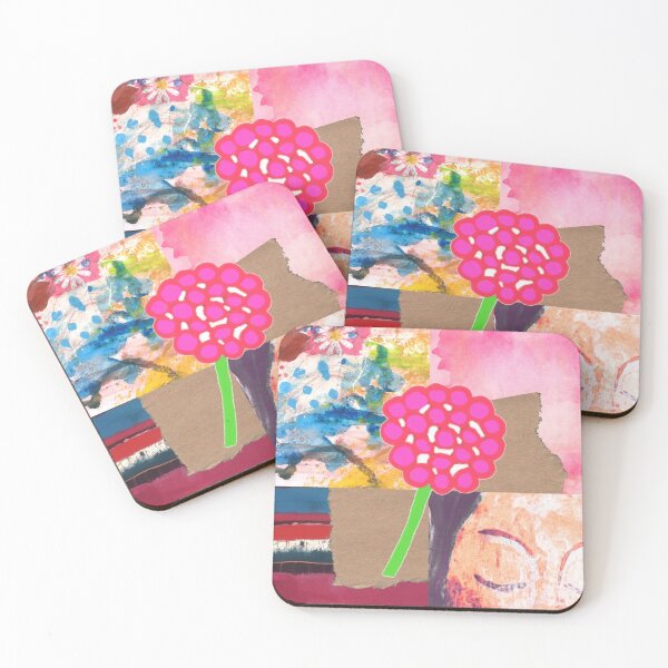 Item preview, Pink flower collage designed and sold by GasconyPassion.