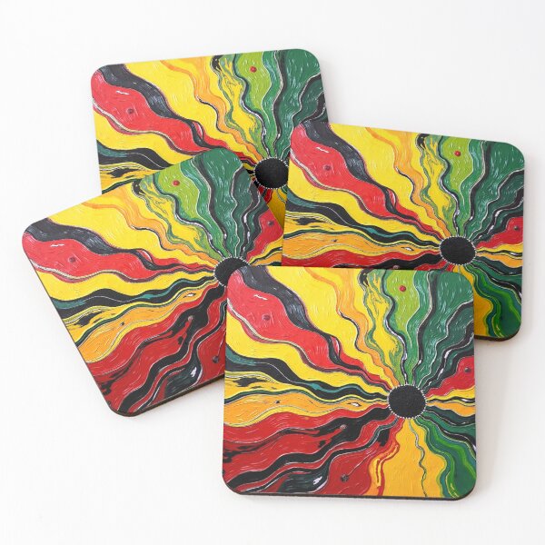 Item preview, “Reggae & Rasta Canvas – Jah Love, Lost in Music & Abstract Island Vibes Art” designed and sold by TheDesignDen52.