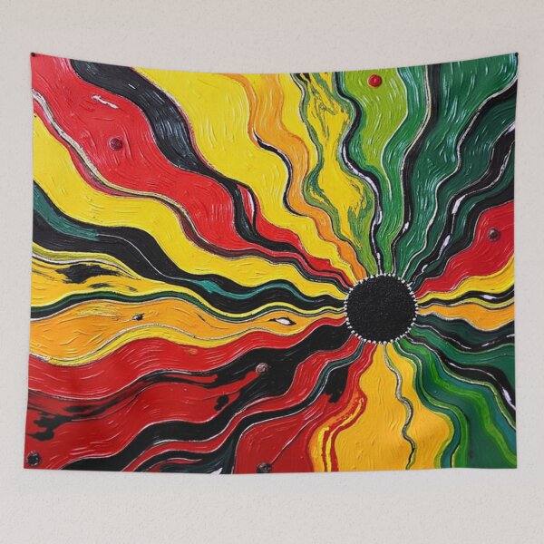 Item preview, “Reggae & Rasta Canvas – Jah Love, Lost in Music & Abstract Island Vibes Art” designed and sold by TheDesignDen52.