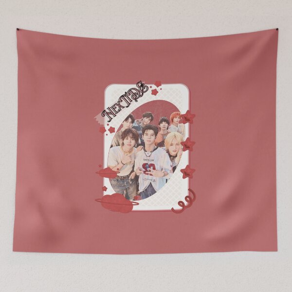 Item preview, NexT1DE NT1 Debut Global Boy Group Card Red Aesthetic Collage Design designed and sold by AJUNICE STUDIO.