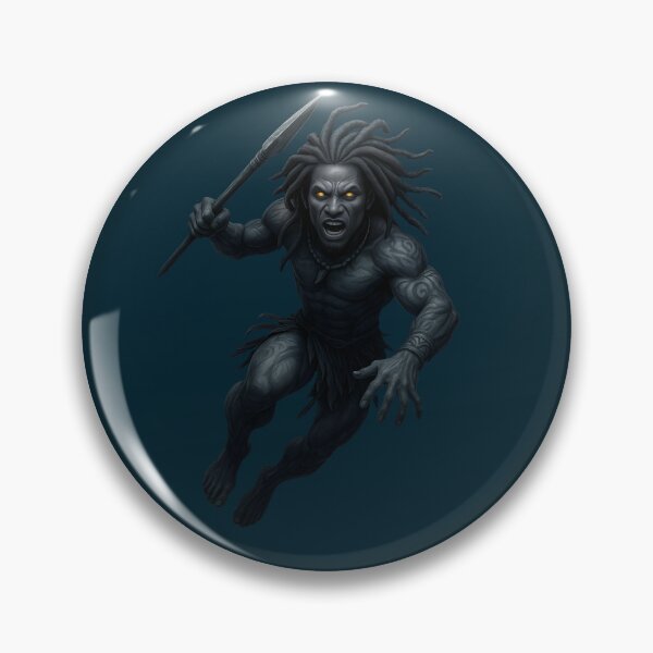Item preview, Dark Tribal Warrior With Spear | Fantasy Mythical Fighter Artwork designed and sold by Teeziyo.