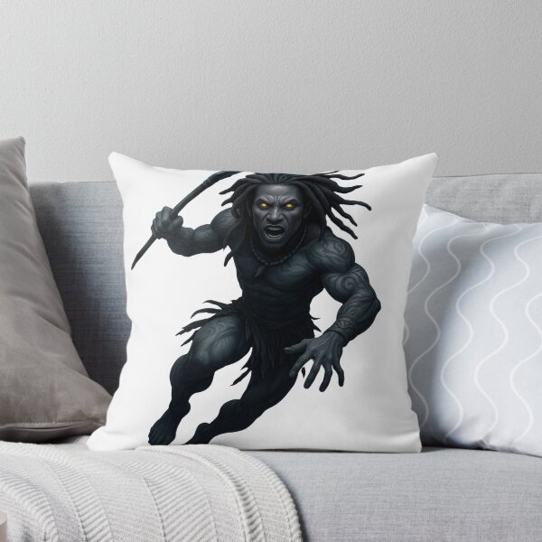 Item preview, Dark Tribal Warrior With Spear | Fantasy Mythical Fighter Artwork designed and sold by Teeziyo.
