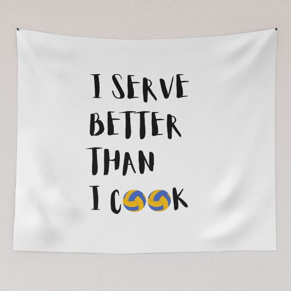 Item preview, Design "I serve better than I cook" for beach volleyball designed and sold by AREYA Beach Sportswear.