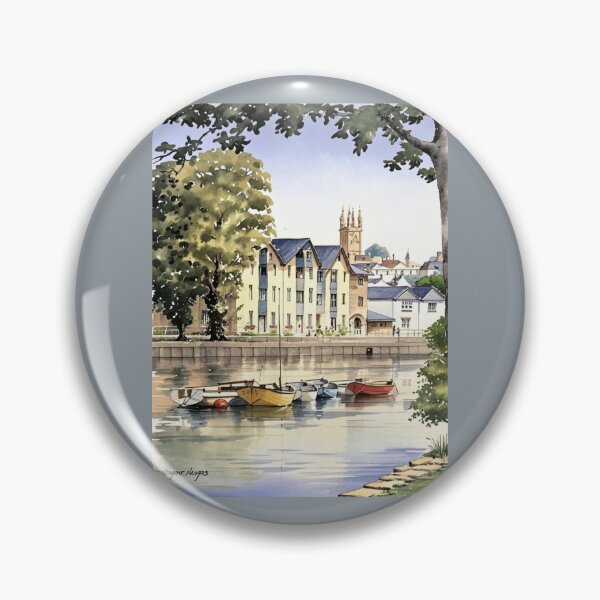Item preview, Across the river to Totnes2（watercolour + AI） designed and sold by artsmeow.