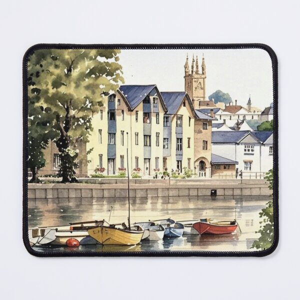 Item preview, Across the river to Totnes2（watercolour + AI） designed and sold by artsmeow.