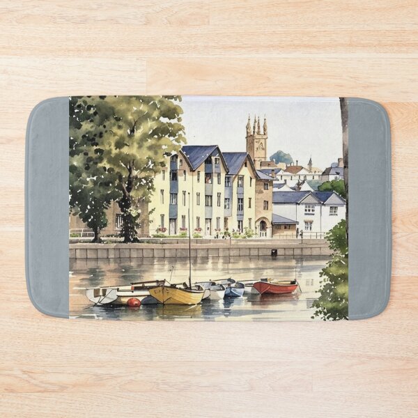 Item preview, Across the river to Totnes2（watercolour + AI） designed and sold by artsmeow.