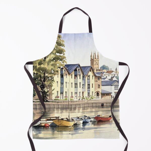 Item preview, Across the river to Totnes2(watercolour + AI) designed and sold by artsmeow.