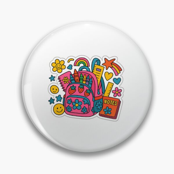 Item preview, Back to school maximalist colorful backpack design with supplies and icons, AI Generated designed and sold by dvoevnore.