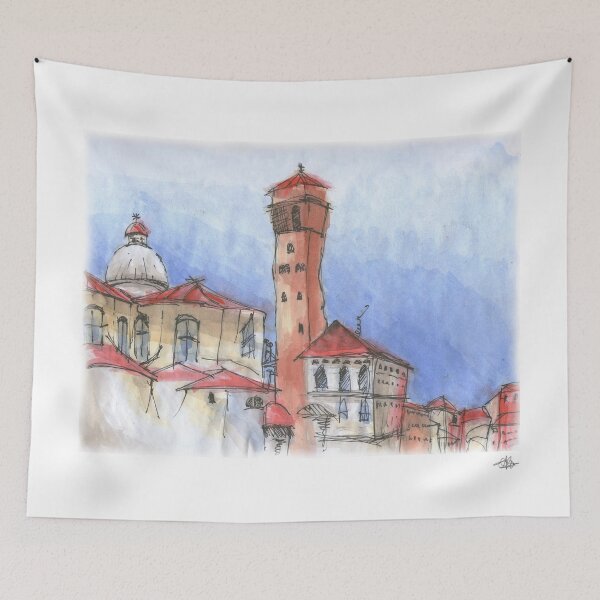 Item preview, Loose Watercolor Urban Sketch designed and sold by 5 AM On Paper.
