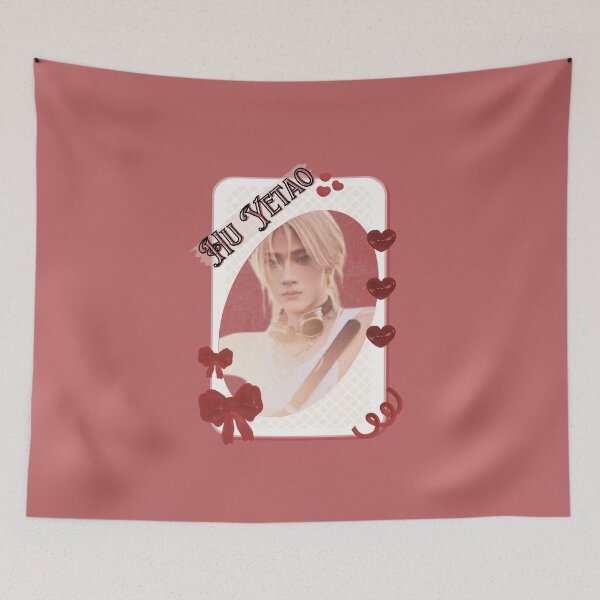 Item preview, NexT1DE NT1 Hu Yetao Debut Global Boy Group Card Red Aesthetic Collage Design designed and sold by AJUNICE STUDIO.