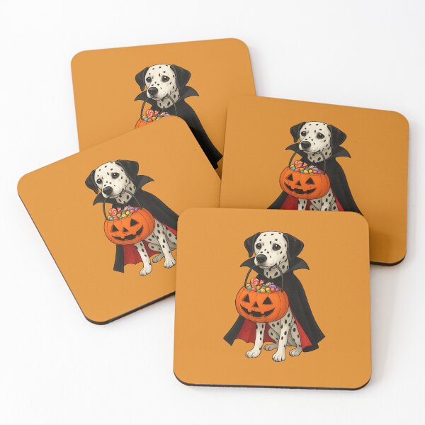 Item preview, Dalmatian Halloween Vampire Dog with Pumpkin Basket designed and sold by CreativeThoughts .