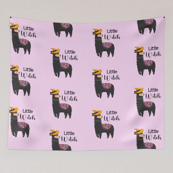 Item preview, Little Witch Llama designed and sold by NettiesWallArt.