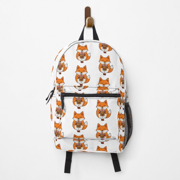 Item preview, Kawaii Fox Drinking Boba Tea - Cute Anime Style designed and sold by OsasChild.
