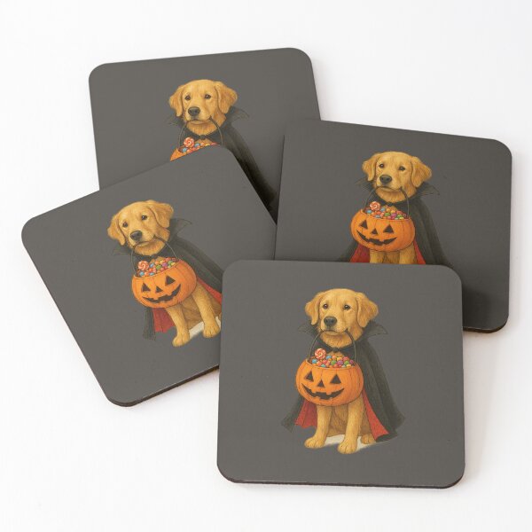 Item preview, Golden Retriever Halloween Dog with Pumpkin Candy Basket designed and sold by CreativeThoughts .