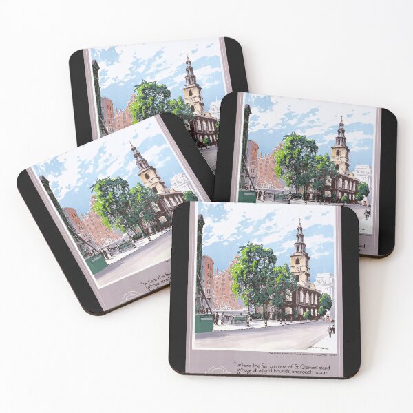 Item preview, "The Proud City" Poster | St. Clement Danes Art Print | Vintage London Baroque Architecture | WWII Era Urban Scene | Mid-Century Style designed and sold by artofuniverse.