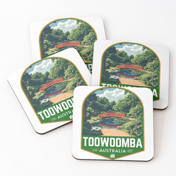 Item preview, Garden in Toowoomba Queensland Australia Retro Travel Art Emblem designed and sold by MaateoDesign.
