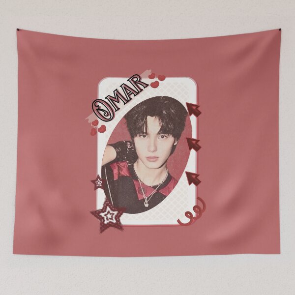 Item preview, NexT1DE NT1 Omar Debut Global Boy Group Card Red Aesthetic Collage Design designed and sold by AJUNICE STUDIO.