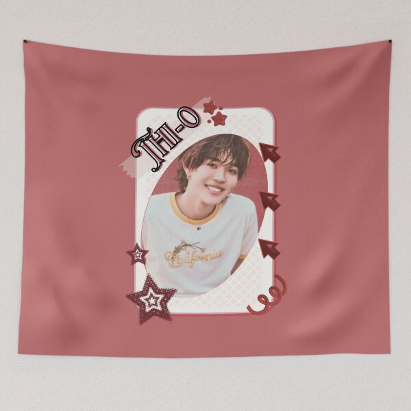 Item preview, NexT1DE NT1 Thi-o Debut Global Boy Group Card Red Aesthetic Collage Design designed and sold by AJUNICE STUDIO.