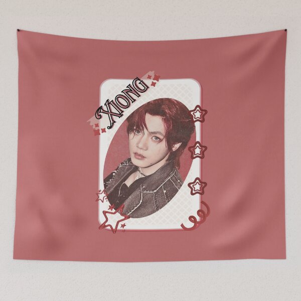Item preview, NexT1DE NT1  Xiong Debut Global Boy Group Card Red Aesthetic Collage Design designed and sold by AJUNICE STUDIO.