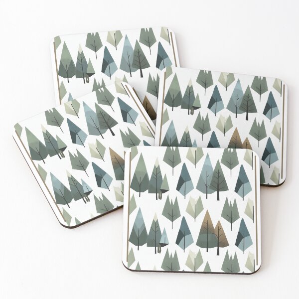 Item preview, Scandinavian Forest Pattern – Nordic Tree Design – Muted Color Palette designed and sold by Ausra789.
