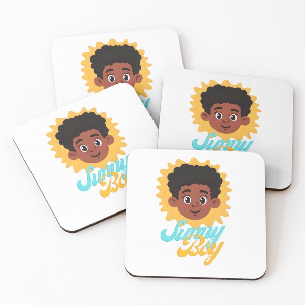Item preview, Sunny Boy – Black Anime Boy with Afro & Golden Glow designed and sold by OsasChild.
