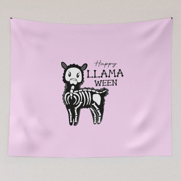 Item preview, Happy Llama-ween  designed and sold by NettiesWallArt.