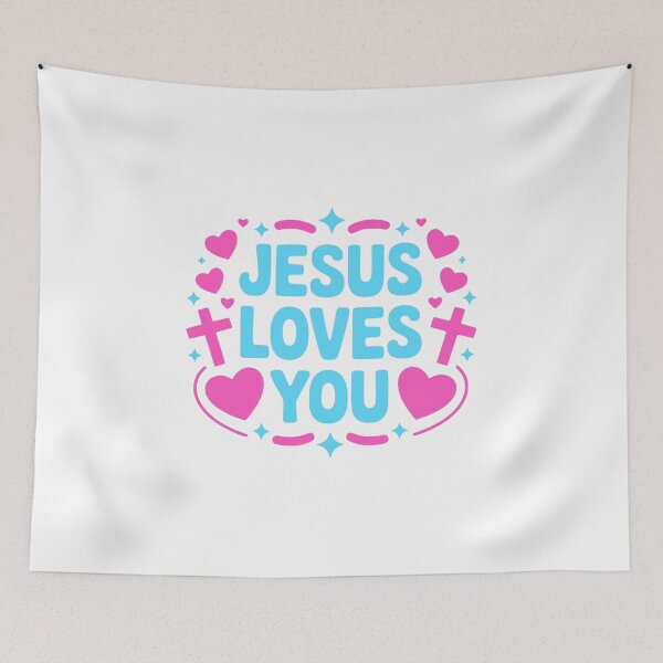 Item preview, Jesus Loves You! Pink Christian Girlie designed and sold by PMCreative.