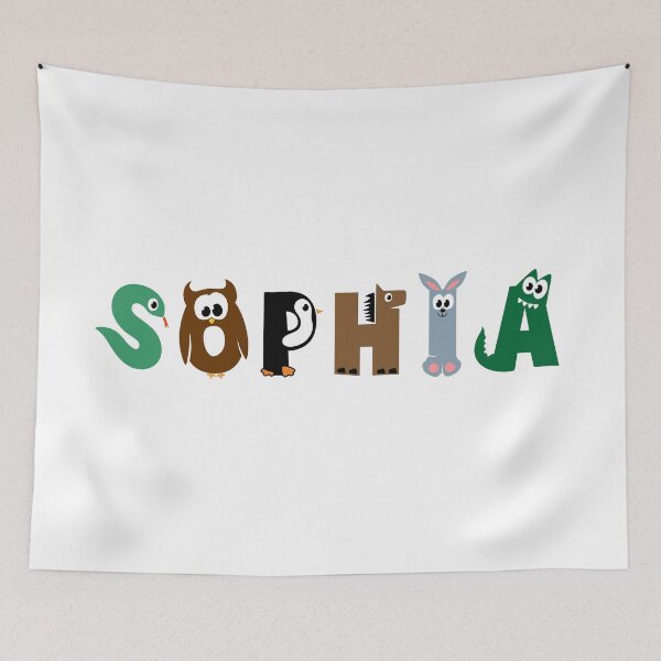 Item preview, Sophia Name Animal Letters designed and sold by your-name-hero.