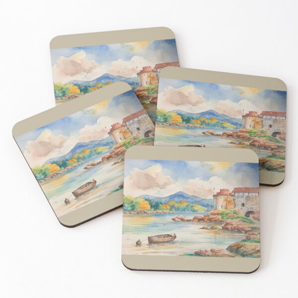 Item preview, Dartmouth castle4(Watercolour + AI) designed and sold by artsmeow.