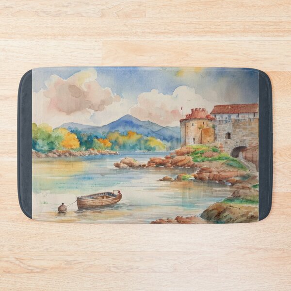 Item preview, Dartmouth castle4(Watercolour + AI) designed and sold by artsmeow.