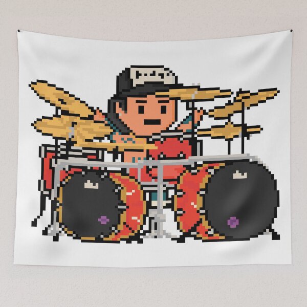 Item preview, Rock Battle Pixel Cruezers Drummer designed and sold by gkillerb.