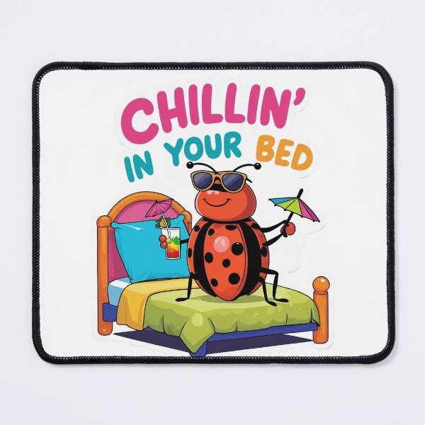 Item preview, Chilling in Your Bed | Bedbug Cartoon Sticker | Funny Pest Humor designed and sold by KiValuate.