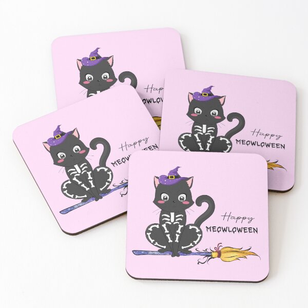Item preview, Happy Meow-loween Cat designed and sold by NettiesWallArt.