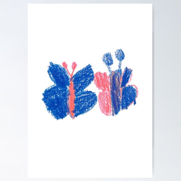 Item preview, FD 0004 C - Butterfly Crayon Pattern - Large designed and sold by o finding Studio.