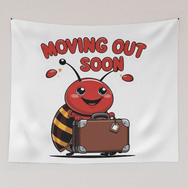 Item preview, Moving Out Soon – Bed Bug Alert | Funny / Warning Design designed and sold by KiValuate.