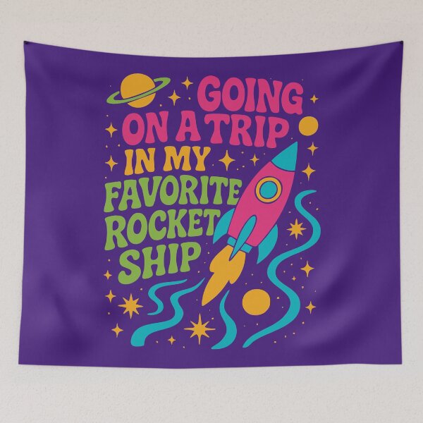 Item preview, my favorite rocket ship designed and sold by Trippin-Tito's.