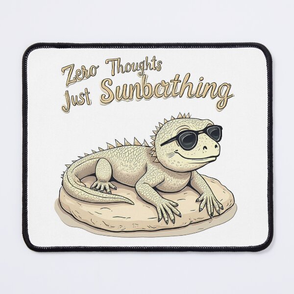Item preview, Zero Thoughts Just Sunbathing – Cute Chill Lizard with Sunglasses designed and sold by Nirbhay.