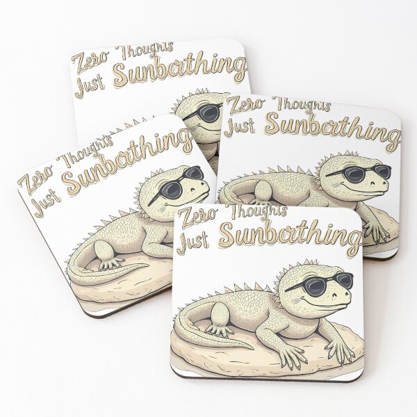 Item preview, Zero Thoughts Just Sunbathing – Cute Chill Lizard with Sunglasses designed and sold by Nirbhay.