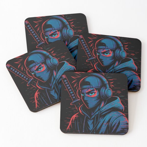 Item preview, Modern Ninja Samurai Headphones Streetwear Art designed and sold by Vynzy.