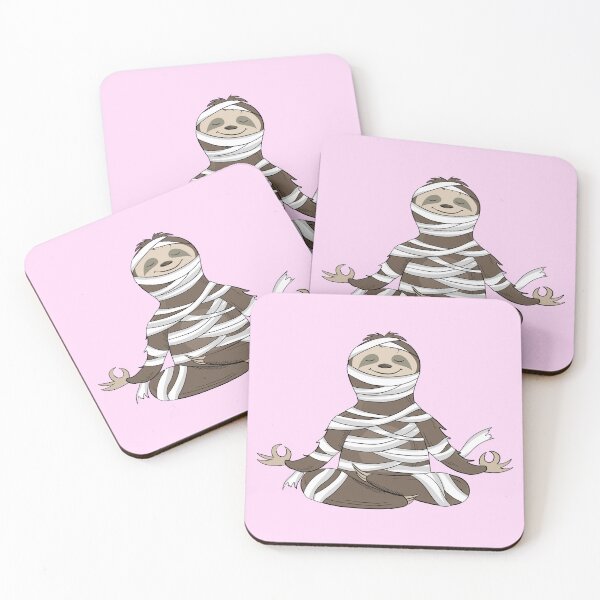 Item preview, Sloth Halloween mummy designed and sold by NettiesWallArt.
