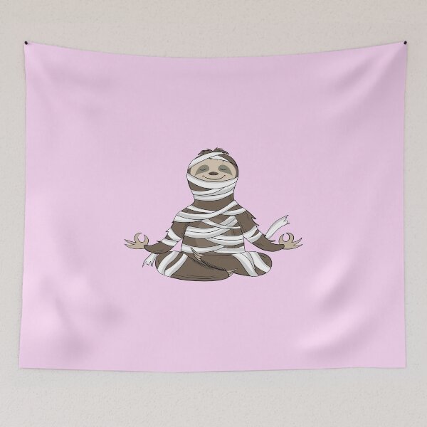 Item preview, Sloth Halloween mummy designed and sold by NettiesWallArt.