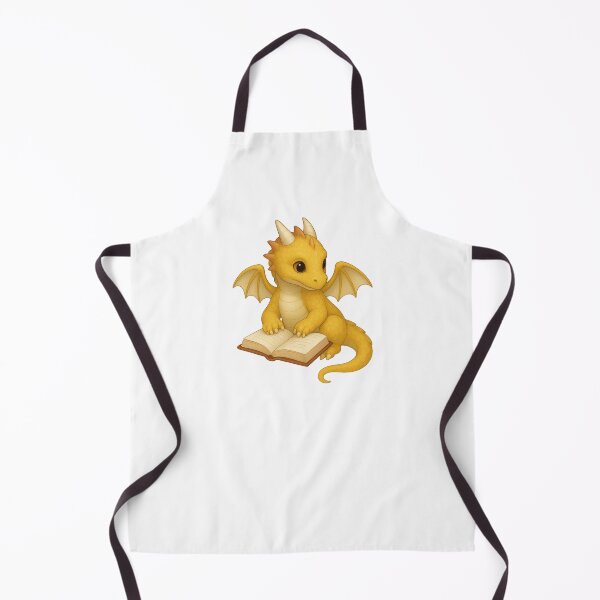 Item preview, Lemon Yellow Baby Dragon Reading a Book designed and sold by Hatchling Hollow.