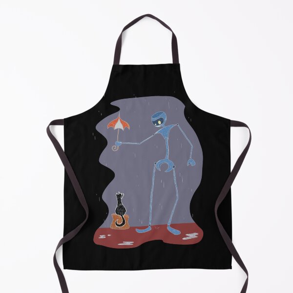 Item preview, Soggy Robot AI Protecting Cat in the Rain designed and sold by Chiarad0.