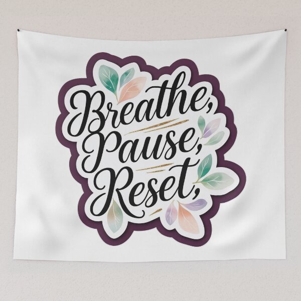 Item preview, Breath Pause Reset | Mindfulness & Relaxation Design designed and sold by KiValuate.