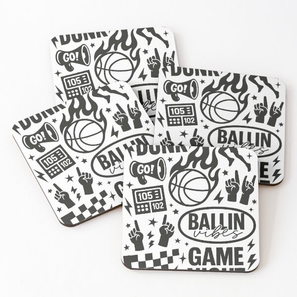 Item preview, Basketball Slam Dunk Poster – Ballin’ Vibes Game Night Sports Design, Cool Basketball Art for Fans & Players designed and sold by ETSYARTSY.