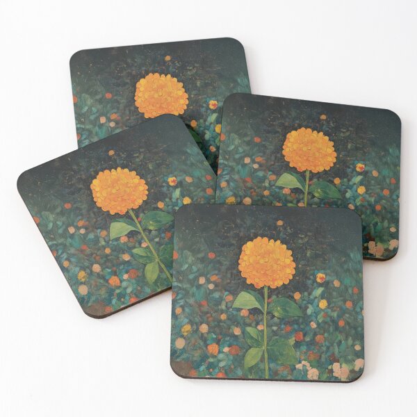 Item preview, A creative and expressive design of a Marigold flower with vibrant colors. designed and sold by HEMRO.