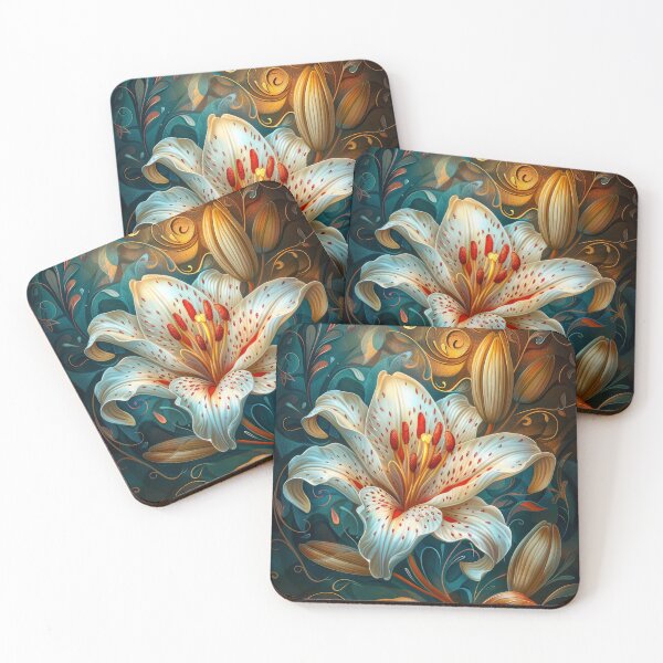 Item preview, White Lily Fantasy Flower Art designed and sold by MargaretWiktor.